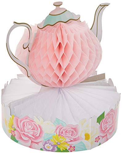 Creative Party PC340064 Floral Tea Party Dainty Flower Honeycomb Centerpiece-1 Pc, Paper, Multicolor