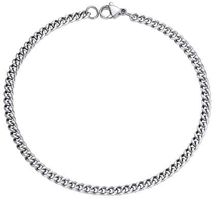 PROSTEEL Herren Armband Edelstahl 21cm/8,3 in. Panzerkette Armband 3,5mm breit kubanische Gliederarmband Hip Hop Bracelet Modeschmuck Accessoire für Männer Frauen
