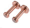 Mgoodoo 2pcs Wall-Mount Robe Coat Hook,Towel Hook,Heavy Duty Clothes Hanger Brushed Brass for Bathroom Lavatory Closets-Brushed Red Copper