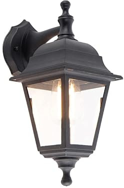 Qazqa - Klassisch I Antik Klassische Außen Wandleuchte schwarz verstellbar IP44 - Capital I Außenbeleuchtung - Kunststoff Quadratisch - LED geeignet E27