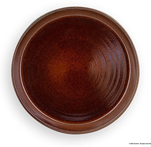 Bac inférieur de 40 cm de diamètre - Marron brillant - Pour pot de fleurs Venus - 50 x 40 cm - XXL