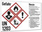 Gefahrstoffkennzeichnung Benzin nach GHS, Aufkleber, 210x148 mm, Idx 2019, UN 1203, Piktogramme nach CLP/GHS