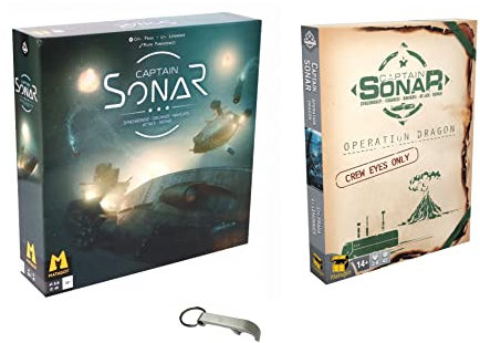 Französisches Spiel Captain Sonar Erweiterung Operation Dragon + 1 Flaschenöffner Blumie