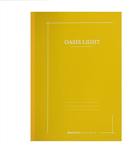 PROFOLIO Itoya Oasis Light Notizbuch, 17,8 x 24,9 cm, B5, senffarbenes Notizbuch, liniertes und gepunktetes Tagebuch, Notizbuch für Arbeit, Schreib- und Kunsttagebuch, blanko für Notizen, Zeichnen und