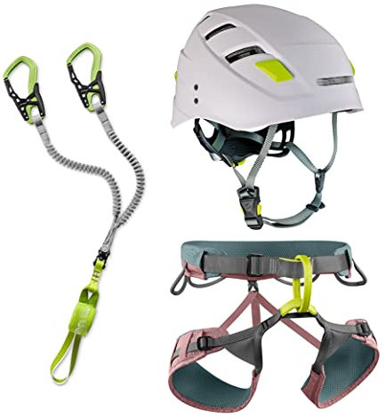 Generisch Edelrid Damen Klettersteigset Cable Comfort 6.0 + Gurt Jayne Größe M + Kletter-Helm Zodiac