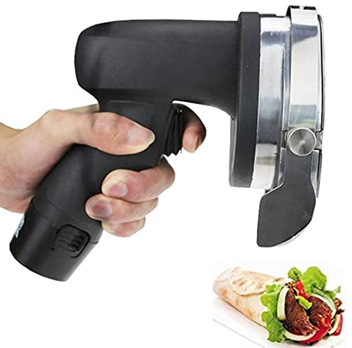 XYEJL Meat Slicer Machine,Dedicated Turkish Electric Barbecue Electric Kebab Slicer Charging Handheld Doner Kebab Slicer for Butcher Shops,Restaurants,Cafes,Apartments,A