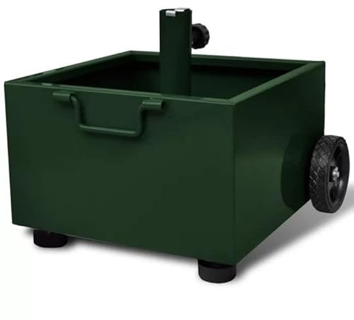 Garden Patio Free Standing Parasol Base with Planter (Green)