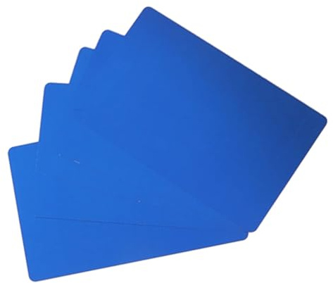 50 StüCk Firmennamenskarte, Tragbare Aluminiumplatte, Wasserdichte Lasergravur, Visitenkarte FüR Abschlussfeiern und Personalisierte Geschenke (Blau)
