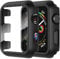 Diruite 2 Pezzi Cover per Apple Watch Series 3/2/1 42mm Pellicola Protettiva,Protezione Dello Schermo Tutto Tondo PC Rigido,Custodia Protettiva Ultrasottile,Nero,42mm