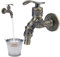 Nizirioo Antik Wasserhahn 1/2 Zoll Wandmontage - Drache Geschnitzt Vintage Messing für Badezimmer, Küche, Garten