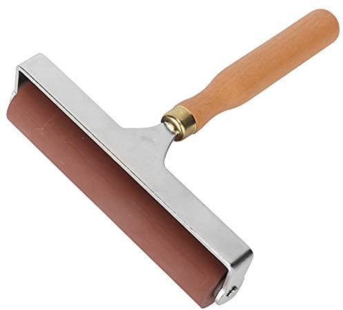 Gummiwalze,5/10/15cm Linolwalze Gummirolle für Linoldruck & Druckgrafik,Farbpinsel Brayer Walzenwalze Mit Griff für Malerei, Druck oder Prägung (15cm)