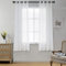 CUCRAF Transparente Gardinen mit ösen Vorhänge Wohnzimmer & Schlafzimmer, H160 x B140cm 2er Set Transluzente Vorhänge Off White, Unifarbene Pflegeleichte und Knitterfreie Vorhänge in Leinenoptik