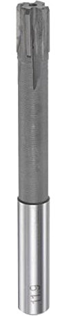 sourcing map Spannen Reibahle 11.9mm H7 Hartmetall Spitze Gerade Flöten Rund Schaft Drehmaschine Fräser