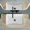 sogood® Plan de Vasque en Bois 50x100cm Meuble sous Lavabo Plan Lave Mains avec 2 Supports en INOX