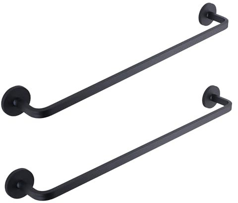 41 cm Magnetic Towel Rail for Fridge, Magnetic Towel Rail Hook for Fridge, Kitchen Stove, Oven, Dishwasher, Washbasin, Washing Machine, Black, Pack of 2