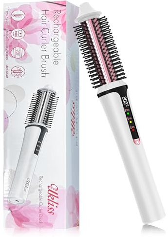 Kabellos Haarstyler 22MM, Thermal Brush Stylingbürsten mit Lockenbürste, Professional Hot Brush, Kabellos Hot Comb, Reisen Heated Brush für Volumizer und Haar Locken