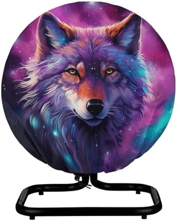 Upetstory Galaxy Wolf Fan Cover Industrial Floor Fan Covers Washable Pedestal Fan Dustproof Cover High Velocity Drum Fan Covers Heavy Duty Indoor Outdoor Floor Fan Cover