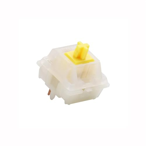 JJCFGRDM Milky pro switches milky yellow pro red Linear Lubed Switch SMD RGB mx stem switch for mechanical keyboard 5pin (Size : 200PCS, Color : Milky yellow pro)