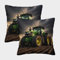 XHSMSHWY Grüner Traktor 2er Set Kissenbezüge Mit Reißverschluss Farmfahrzeug - Dekorative Kopfkissenbezüge Für Sofa, Schlafzimmer, Auto - Geeignet Für Allergiker 45x45cm