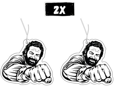 2x Bud Spencer Duftbaum Auto Fanartikel, Auto Duftspender, Duftbaum Auto tuning, car air freshener, Duftanhänger Auto, Duftbaum Set Auto