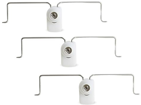 TENDAGGIMANIA Ganci No Foro per Tende a Pacchetto Universale su Tutti Gli INFISSI - Ganci per Tende Senza bucare Attacco Invisibile con Alette Flessibili e Biadesivo - 3 PZ