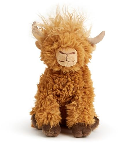 Zappi Co Heidekuh die Schottische Hochlandkuh Plüschtier (20cm) Haariger Coo Zotteliger Freund - Weich, Kuschelig, 100% Recycelt - Charmantes schottisches Souvenir