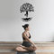 SUPERDANT Yoga Wandaufkleber Baum Des Lebens Vinyl Wandsticker Yoga Abziehbilder Für Die Wand Yoga Selbstklebende Wanddekor Yoga Aufkleber DIY Wandtattoo Dekor Für Yoga Studio Schlafzimmer Wohnzimmer