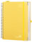 POPRUN Tagesplaner 2025 2026 Ringbuch mit Hardcover 30,5 x 22 cm, Tageskalender A4 1 Tag 1 Seite (Montag - Sonntag), Terminplaner (Aug.2025-Jul.2026) mit Plastiklineal - Hellgelb