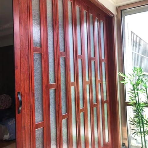 Porta a Soffietto da Interno Porte a Fisarmonica Pieghevoli Rosse 61 71 81 91 101 112 132 Cm, Casa in Alluminio Kit Porte Scorrevoli a Libro, Acrilico Satinato Porta a Fisarmonica per Cucina Bagno Cam