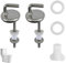 2SET Hinges for Toilet Seat Silver Toilet Seat Hinges Installation Replacement Hinge with Fittings and Repairparts Ideal Standard Toilet Seat Hinges Compatible with Most Standard Toilets