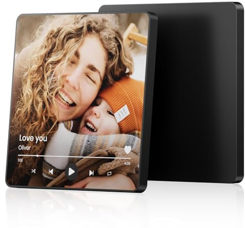 Dliombpe Personalisierter Kühlschrankmagnet mit Musik-Muttertagsgeschenk für Mama Frauen zum Geburtstag, Weihnachten, Valentinstag & Jahrestag - Personalisierbar mit Foto & Song
