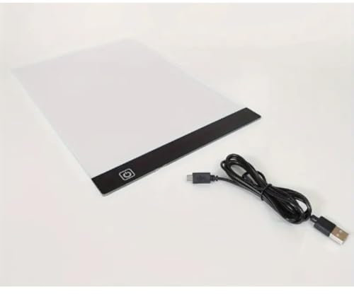 Tablette Lumineuse A3 pour Diamond Painting, 40 x 33 cm, avec Clips et Câble USB