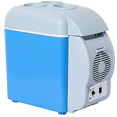 Frigorifero per auto da 7,5 litri, scatola di raffreddamento e riscaldamento per auto, frigorifero portatile per auto da 12 V, per campeggio, viaggi, uso domestico, (colore: blu, dimensioni: