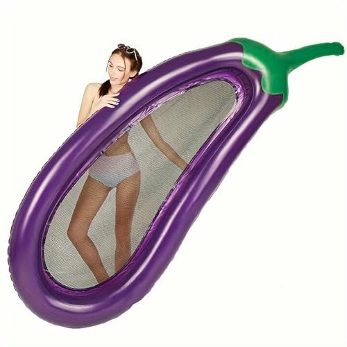 YCVAWEOD 1 -pc -aufblasbare Auberginenbett -Schwimmbett schwimmende Wasserliege für Pool Fun Water Party geeignet LWX