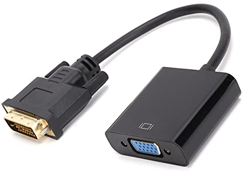 Denash Adaptateur DVI vers VGA de la Fiche de Conversion Fiable et Lecture pour la Tablette de Bureau