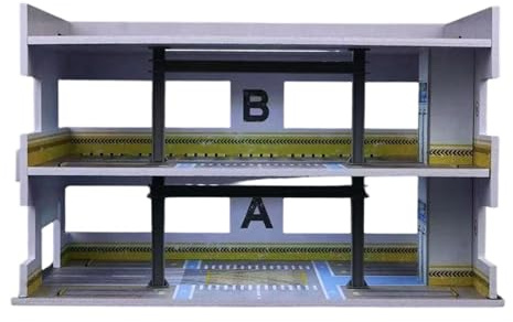 Perfeclan Vitrine de Scène de Parking 1/64, Voiture Moulée sous Pression, Garage, Collection, avec éclairage