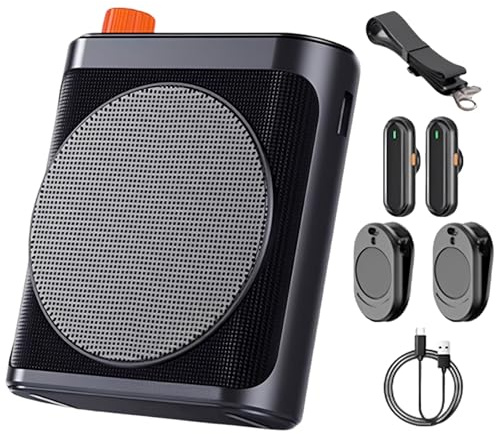 Generic Amplificateur de voix portable sans fil pour éducateurs, système de haut-parleurs à double micro, connexion Lavalier puissante, 25 heures de lecture pour 300 personnes