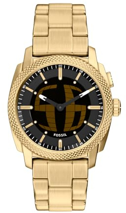 Fossil Machine Uhr für Herren, 41-mm Ana-Digi-Big Tic Uhrwerk mit Edelstahl- oder Lederarmband