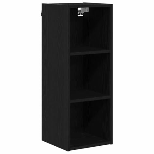 HETFTJN Hängeschrank Schwarz Eichen-Optik 30x29,5x80 cm aus Holzwerkstoff mit Modernem Design 60 kg Belastbarkeit Robuste Küchenmöbel für Kochen und Ordnen