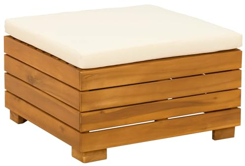 vidaXL Garten-Fußhocker Massivholz Akazie Braun