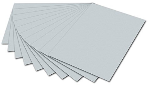 folia 6480 - Tonpapier hellgrau, DIN A4, 130 g/qm, 100 Blatt - zum Basteln und kreativen Gestalten von Karten, Fensterbildern und für Scrapbooking