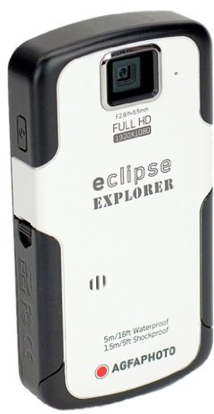 AgfaPhoto Eclipse Explorer 3D Digitaler Camcorder (4 -Fach Opt. Zoom, Flash MB HD Videos) Inkl. Software-Paket weiß