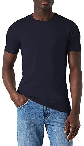 Jack and Jones Men's Basic O-Neck Short Sleeve T-Shirt, Navy Blue, Large