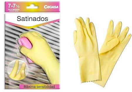 CEGASA Guantes Látex Satinados 100 gramos M