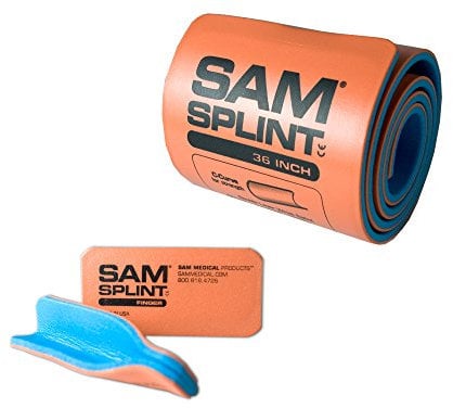 SamSplint Schienenset mit Universalschiene (gerollt) und 2x Fingerschiene