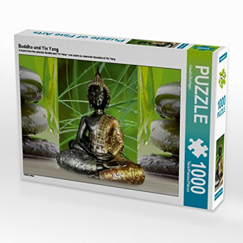 CALVENDO Puzzle Buddha und Yin Yang 1000 Teile Puzzle quer | Lege-Größe cm Foto-Puzzle für glückliche Stunden