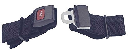 1x Behrend Rollstuhlgurt, Gurt, Anschnallgurt, Anschnaller, Rollstuhl, Metallschloss, 2-teilig, 180 cm lang