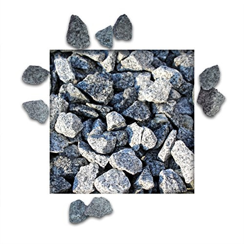 Kieskönig 25 kg Granitsplitt Hellgrau Gartensplitt Ziersplitt Deko Granit Dekoration Splitt Körnung 16/22 mm