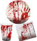 Karneval-Klamotten Blutiges Party Set Halloween Horror Blut 36 Teile Teller, Becher, Servietten, Partygeschirr