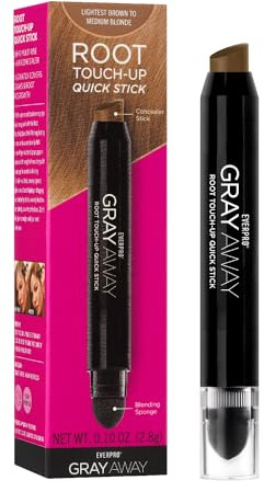 EVERPRO Gray Away Root Touchup Quick Stick, Lightest Brown/Medium Blonde, 0.1 Oz
